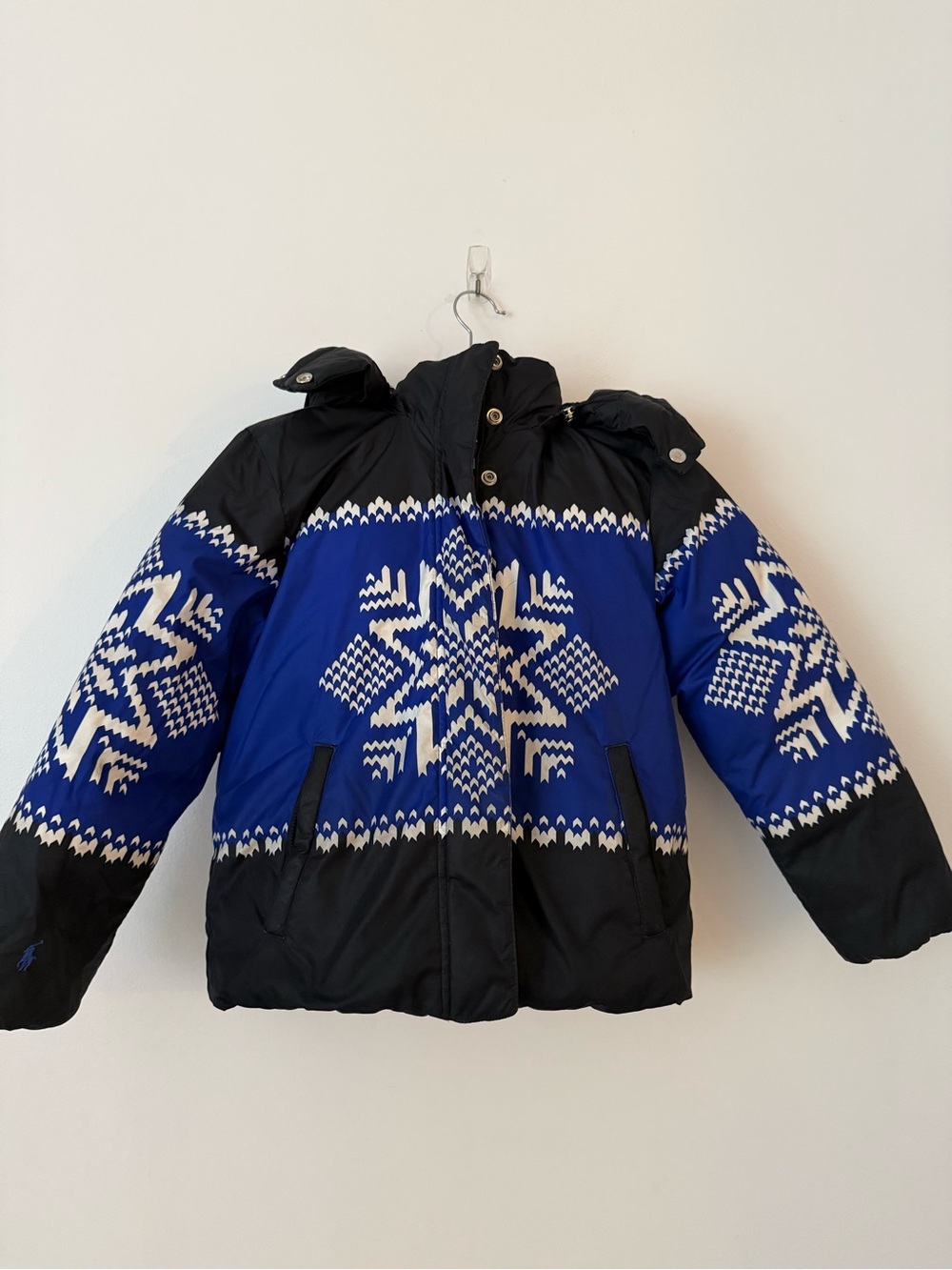 Polo Ralph Lauren Kids Nordic Snowflake Puffer Jacket Size M 8-10